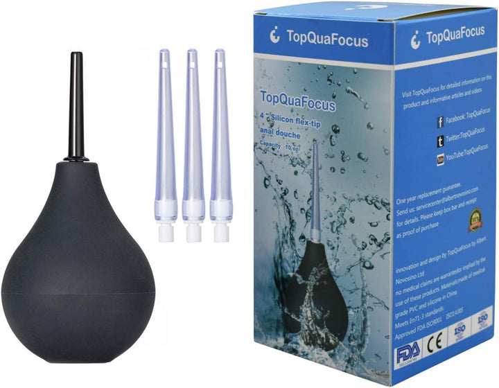 Non-Toxic Silicone Enema Bulb Kit, Home Enema Kit, Douche Medical Clean Enema Bulb 220Ml