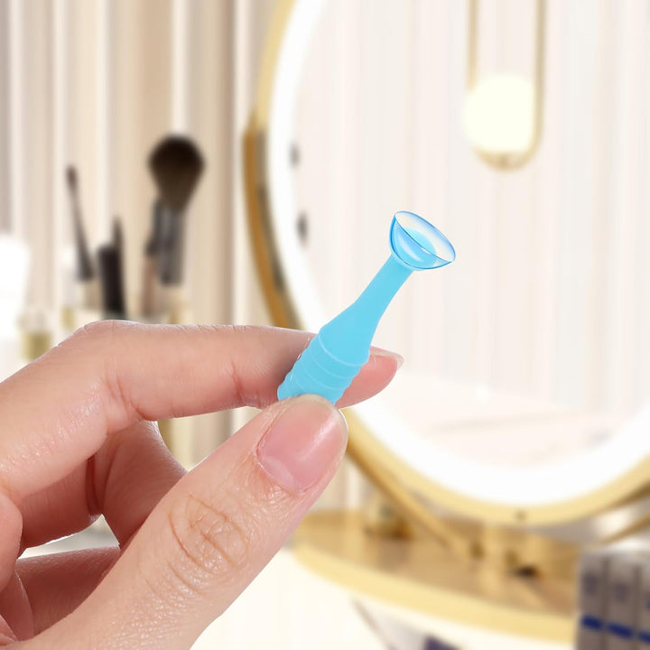 6 Pack Contact Lens Applicator,Contact Lens Remover Tool for Hard and Soft Lenses,Silicone Eye Contacts Len Plunger Suction Cup,Hard Contacts Len Remover,White/Green/Blue