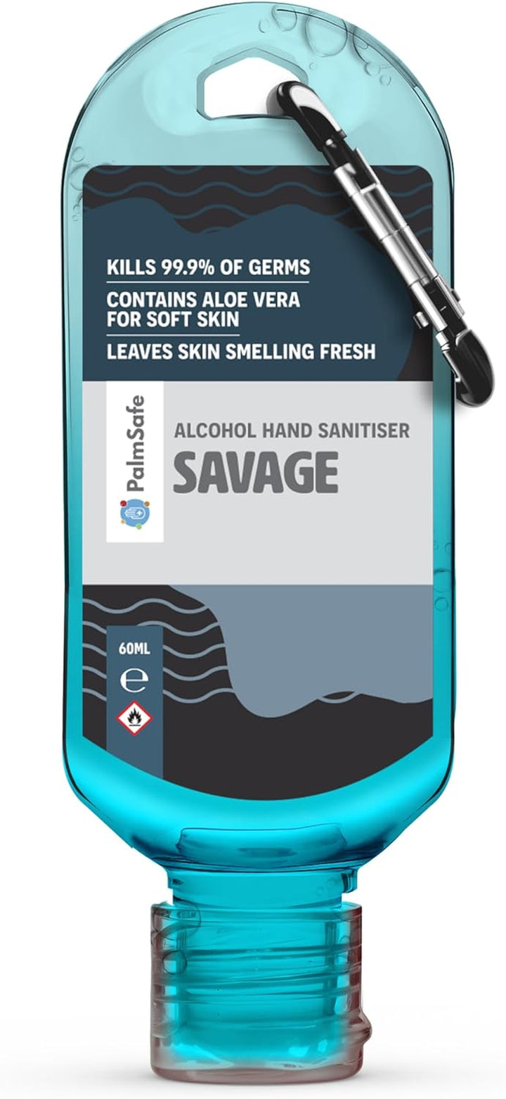 Watermelon 60Ml anti Bacterial Premium Hand Sanitiser Travel Size Refillable Clip Bottle Quick Drying Non Sticky Extra Moisturising Kills 99.9% of Viruses and Bacteria