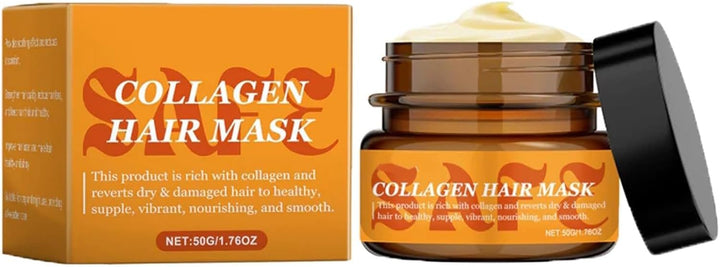 Collagen Hair Mask, Deeply Nourishes Hair and Scalp, Combats Frizz, and Is a Moisturizing Conditioner for All Hair Types. Formulated with Keratin and Natural Oils.