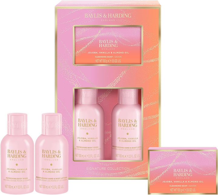 Jojoba, Vanilla & Almond Oil Luxury Pamper Present Gift Set - Vegan Friendly