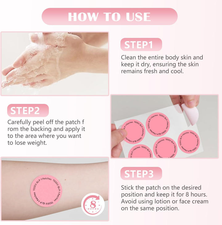 GLP-1 Patches: Long Lasting Formula Support - Suitable for Men and Women'S Body Care Patches