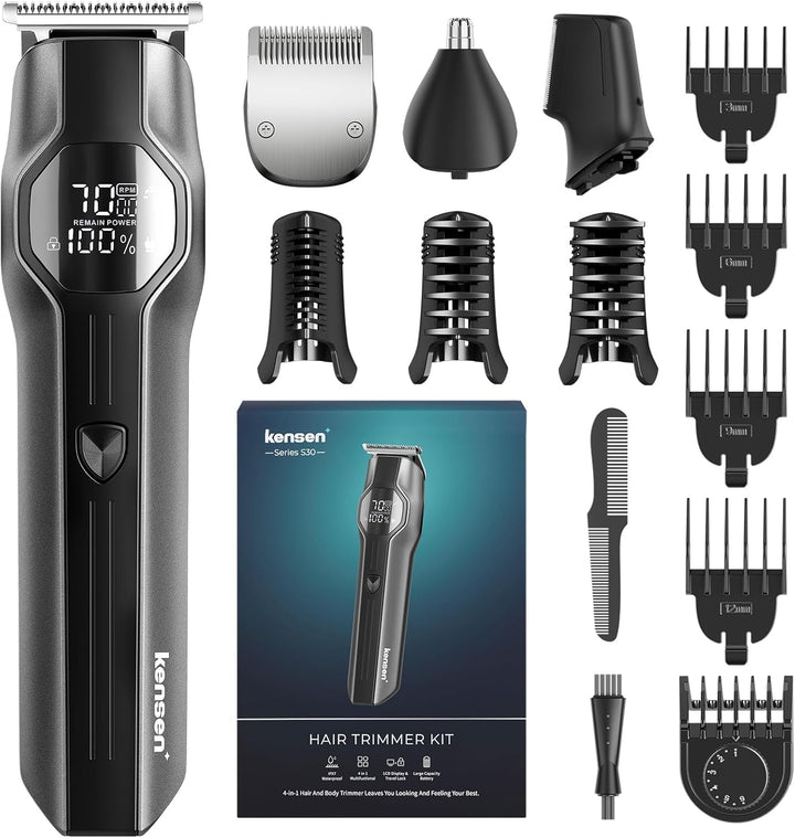 Manscape Dual Speed Body Hair Trimmer Men 4-In-1 Beard Trimmer Men, 210 Mins Usage Time Rechargeable Body Shaver for Hair/Beard/Ball/Groin, Waterproof Cordless Male Grooming Kit for Pubic Hair