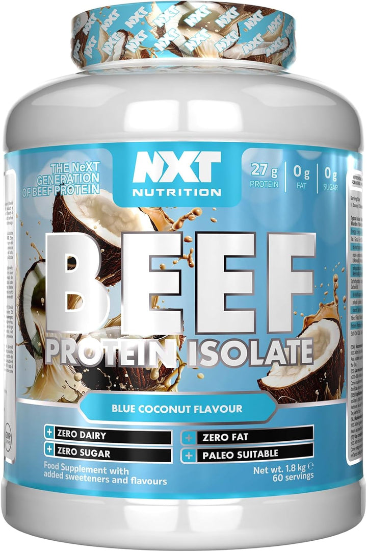 Beef Protein Isolate Powder - Protein Powder High in Natural Amino Acids - Paleo, Keto Friendly - Dairy and Gluten Free - Muscle Recovery | 1.8Kg | Ice Blast