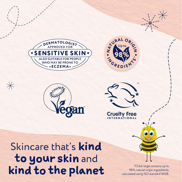 Kids Hair & Body Wash, Peach & Apricot | Tear-Free, Gently Cleanses | Suitable for Dry, Sensitive Skin, 250Ml