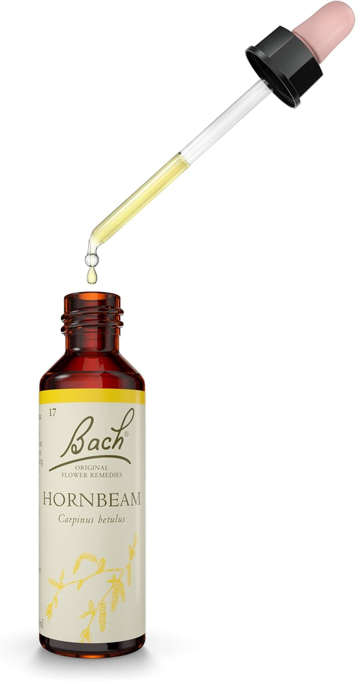 Bach Original Flower Remedies (Hornbeam) Know Your Own Mind, Seize the Moment, Emotional Wellness, Natural Flower Essence, 20Ml