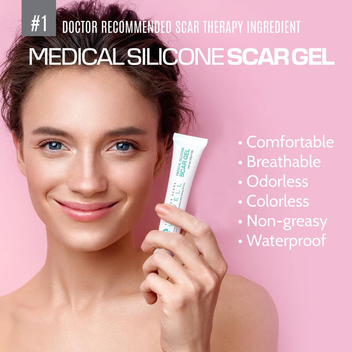 Silicone Scar Gel Removal Cream: Scar Treatment for Burns, Surgery, and Stretch Marks – Suitable for Old and New Scars – Improves Appearance on Face and Body, 30G