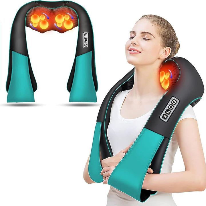 Shiatsu Neck and Shoulder Massager,  Back Massager with Heat, Deeper Tissue 4D Kneading Massage for Shoulder, Neck and Back, Use at Home, Office, Car - Birthday Gift for Women/Men/Mom/Dad