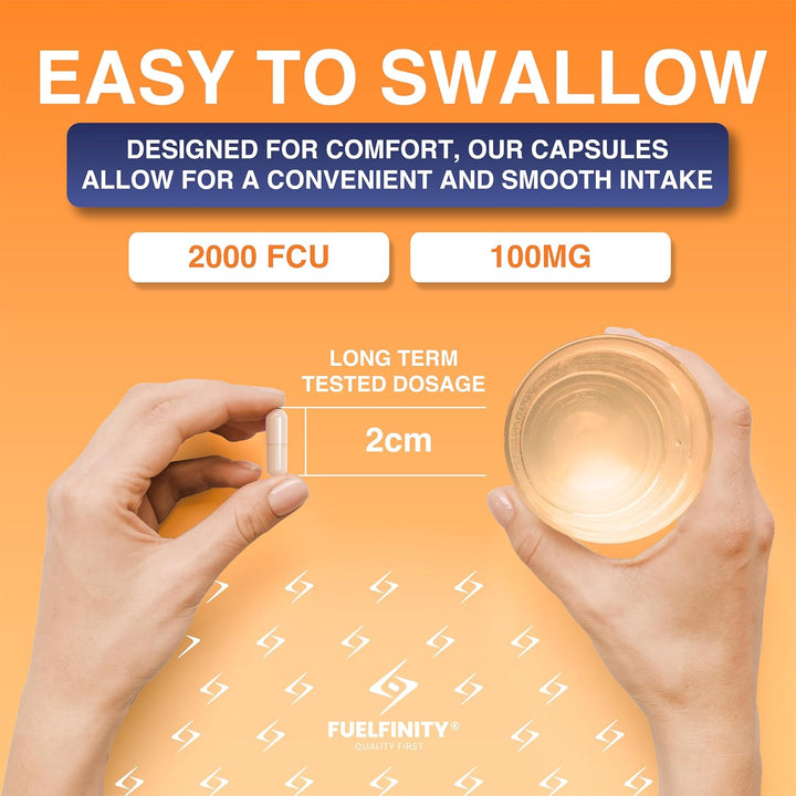 Non-Gmo Nattokinase 2000FU | 180 Days Supply | Cardiovascular Support | Long Term Tested Dosage 100Mg Contributing to Blood Circulation | ® Excellent Manufacturing Standards | Vegan (1 Pack)