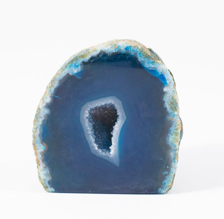 Blue Agate Geode – Natural Quartz Crystal Centre