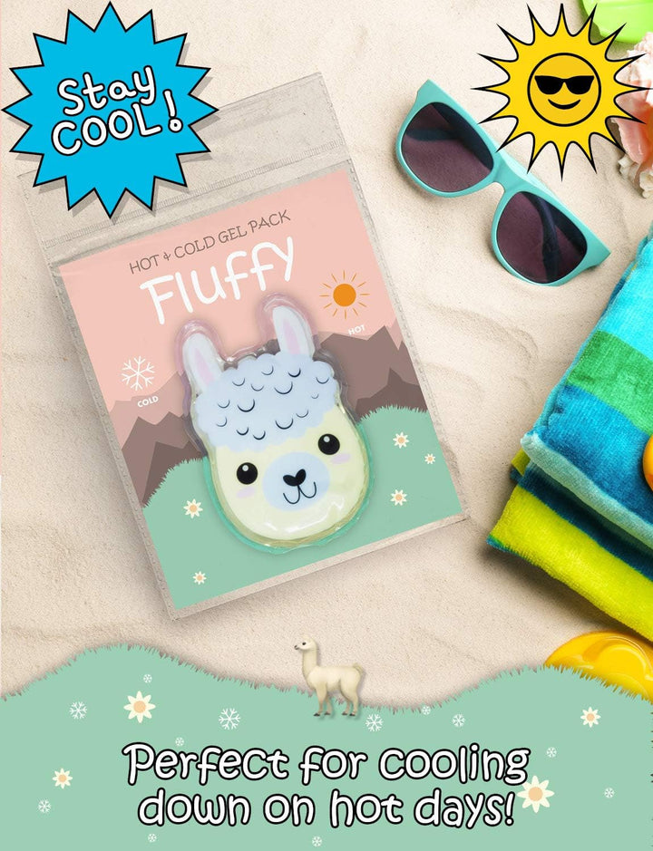 Cold Compress for Kids, Reusable Kids Ice Pack - Fever & Pain Relief - Instant First Aid Soother for Bumps, Bruises, Injury, Boo Boos - Hot or Cool Gel Pads for Your Toddler, Infant, Baby (Llama)