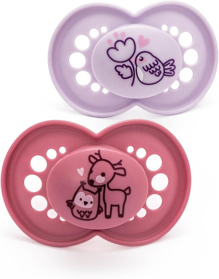 Original Soothers | 16 plus Months | Pack of 2 | Comes in Dummy Steriliser Box | Sustainable Materials | Baby Accessories | Blue (Various Designs)