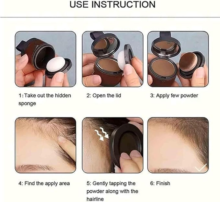 Hairbear Hair Filler,Hair Filler Powder,Long Lasting Water Proof,Fast & Full Care,Natural Hair Thickening Fibers Instant Volume & Scalp Coverage (2Pcs-Black, 39 G (Pack of 1))