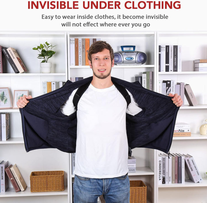 Posture Corrector for Men and Women, Comfortable Upper and Back Brace, Adjustable Back Support for Back, Shoulder and Neck