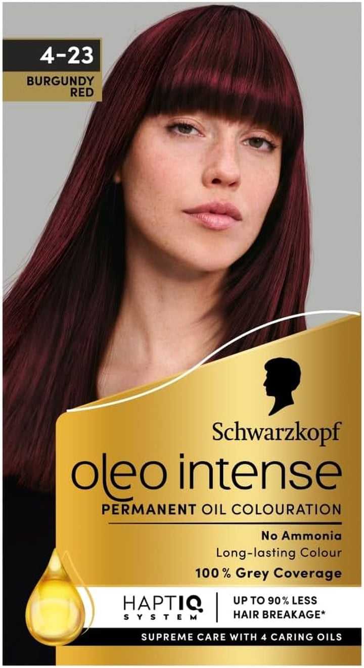 Oleo Intense Permanent Oil Colour 4-86 Chocolate Brown, 100% Grey Coverage, Conditioner with Haptiq System, Long-Lasting Colour, Ammonia Free Hair Dye