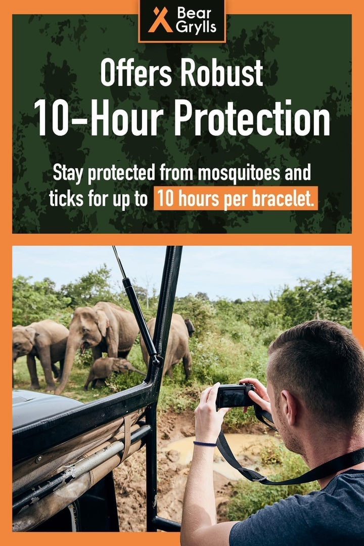 Mosquito Repellent Bracelets | Crafted for Adventure | Adjustable Leather | Deet-Free | Long-Lasting Protection | Pack of 10