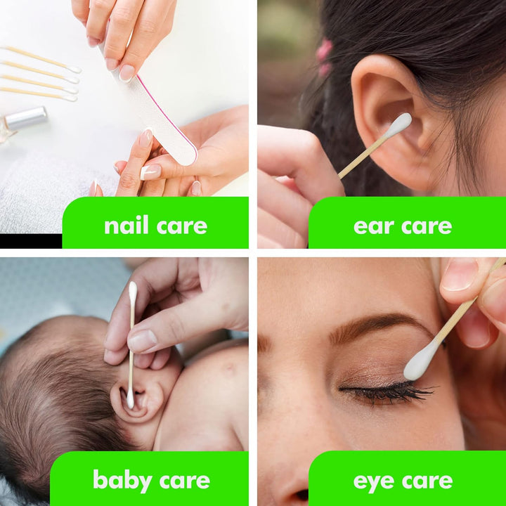 100 Bamboo Cotton Buds | Cotton Buds | Ear Cotton Buds | Qtips | Cotton Swabs