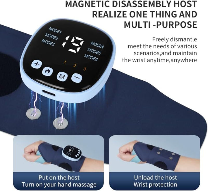 Hand Massager for Arthritis Has 9 Modes, 3 Heat Settings to Hand Massager for Pain, 19 Levels of Adjustable Massage Strength,Lycra Fabric Is Light and Breathable,Great Christmas Hand Massagers Gift