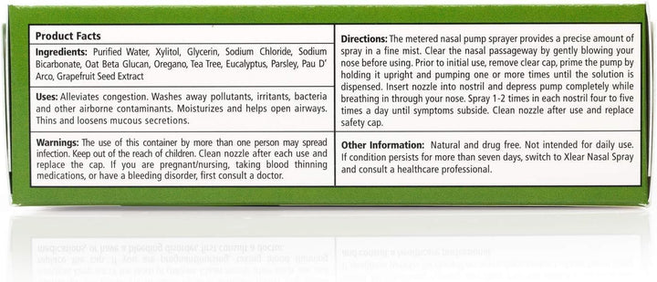 Rescue Natural Nasal Spray with Xylitol, Oregano and Tea Tree (Pack of 1)