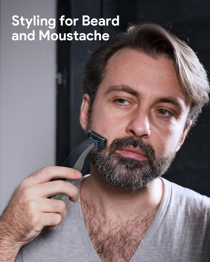 Double-Sided Attachments Compatible with O Blade & Oblade Pro QP2724 QP2520 QP2530 QP2620 QP2630 Trimmer, 4 Combs of 1, 2, 3 and 5 Mm, Maintain Your Perfect Stubble Length