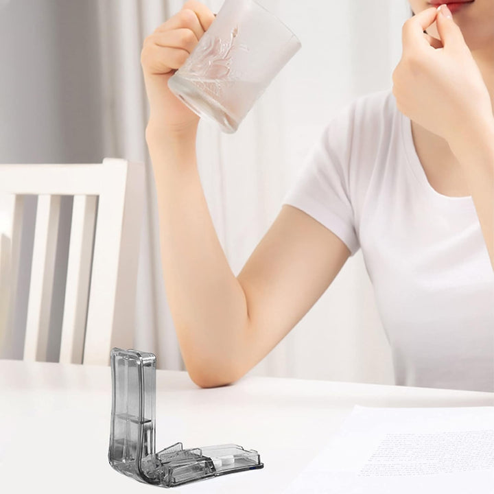 Pill Cutter,Small Pill Tablet Cutter,Pill Splitter with Blade for Small Pills Large Pills Cut in Half Quarter,With Pill Box,To Divide and Carry Daily Medication(Black)