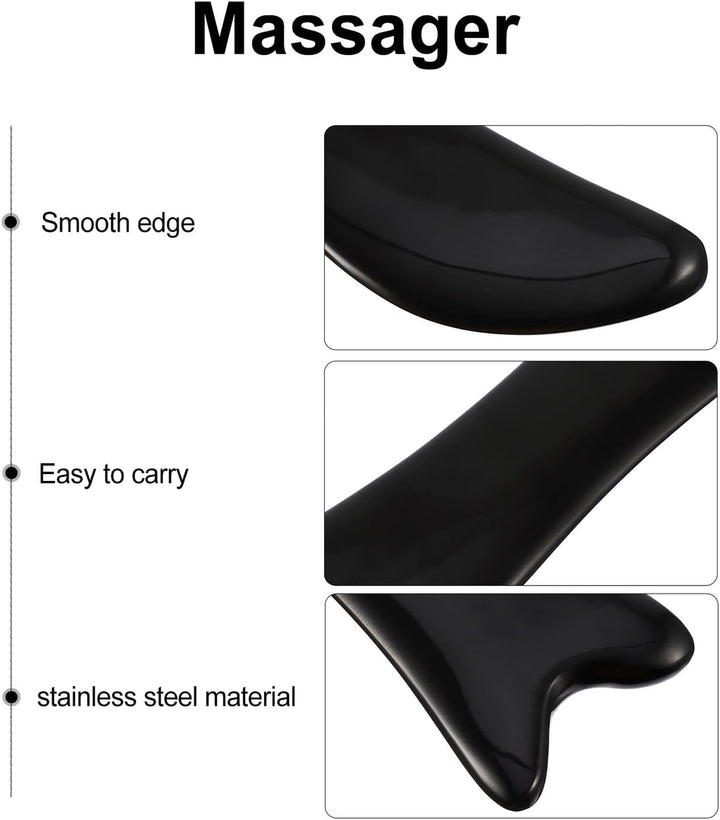 Buffalo Horn Gua Sha Board Double-Head Face Guasha Plate for Skin Care Massage Tool Handcrafted Facial Scraping for Neck and Eye Therapy Portable and Natural Material