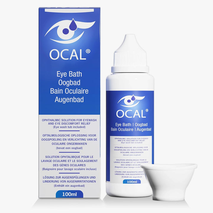 ® Multi Action Eyewash - 100Ml with Eye Wash Cup - 7.2Ph Balanced Ophthalmic Eyewash Solution for Irritation, Redness, Dryness & Tired Eyes – Gentle Eye Rinse – Suitable for Contact Lens Users