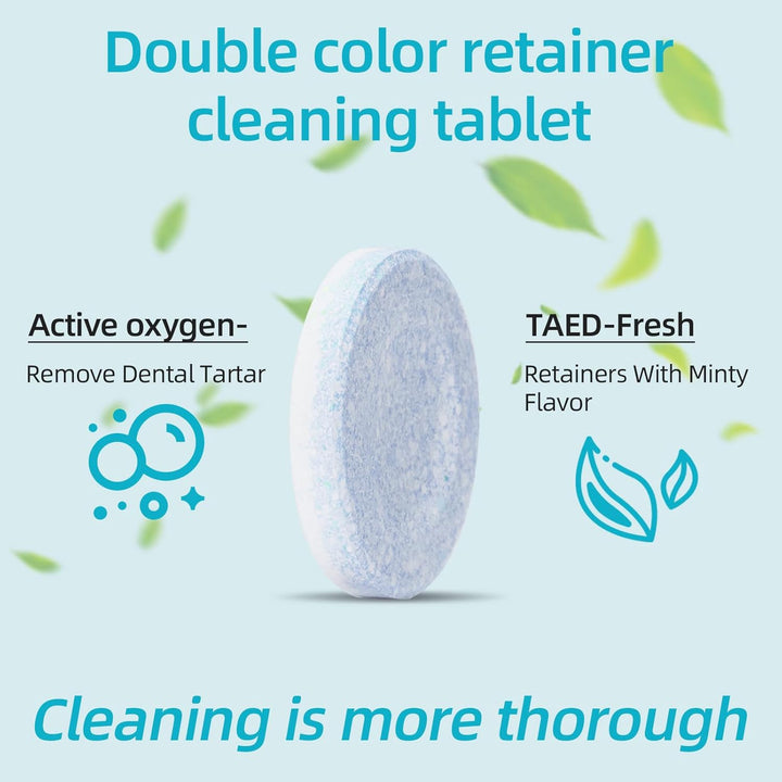 Retainer Cleaner,Retainer Cleansing Tablets, Denture Cleaning Tablet, Retainer,Dentures,Mouth Guard Cleaner 12 Tablets