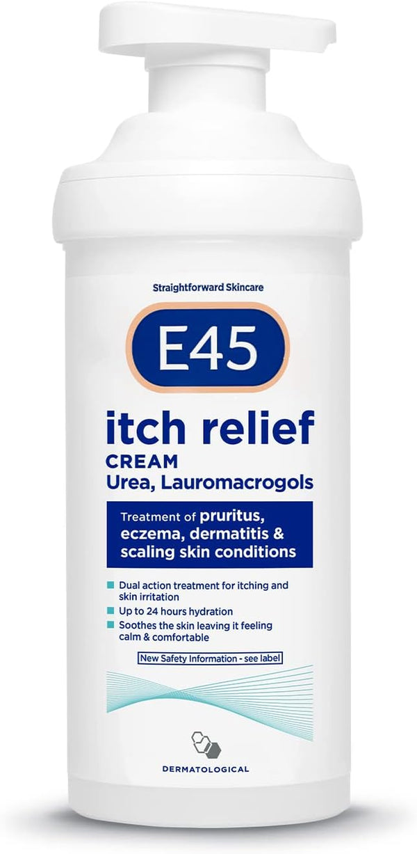 Dermatological Itch Relief Cream, Moisturising Dual Action Treatment for Itchy and Irritated Skin, 500G