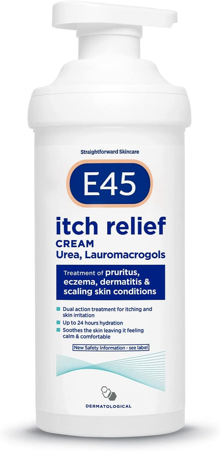 Dermatological Itch Relief Cream, Moisturising Dual Action Treatment for Itchy and Irritated Skin, 500G