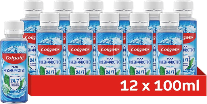 Plax Cool Mint Alcohol Free* Mouthwash 1L - Mouthwash Alcohol Free* - Instant Long-Lasting Freshness - No Burn Experience - 24/7 Plaque Protection When Used Twice Daily