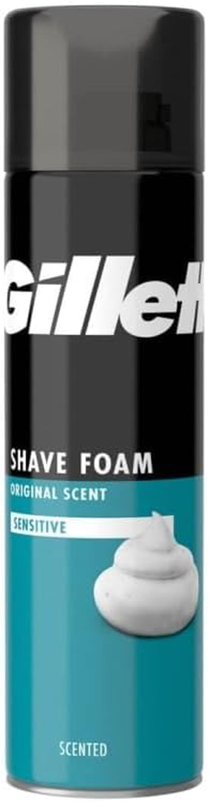 Sensitive Shave Foam 200Ml - Shaving Foam for Sensitive Skin from - Provides a Close, Smooth Shave - Pack of 4 X 200Ml