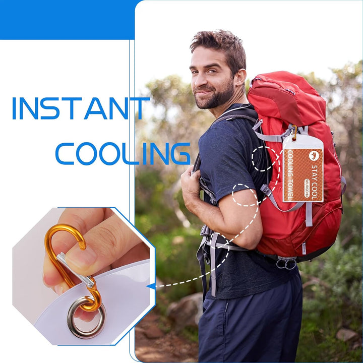 6 Pack Cooling Towels for Neck and Face,Microfiber Cooling Gym Towels,Soft Cooling Neck Towels Rags Cooling Neck Wraps Sweat Towel for Sports,Gym,Yoga,Workout,Running,Camping(40"X12")