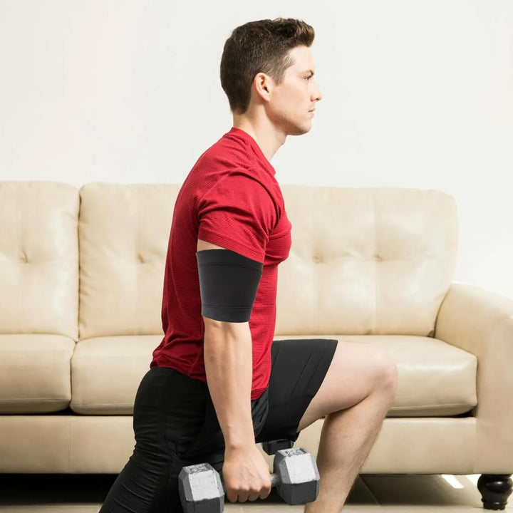 Diabetic Sensor Armband Black - Diabetes Arm Band for Insulin Pod Monitoring Systems,Protects Insulin Pod,Upgraded Diabetes Sensor Cover,Omnipod Dexcom Replaces Adhesive Patches,Diabetes Gifts (L)