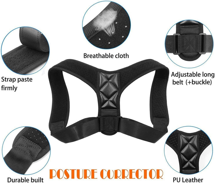 Back Correction Belt for Women and Men: Improve Posture Correct Hunchback Slouching Invisible under Clothes - Adjustable Lightweight Upper Back Brace for Neck Shoulder & Upper Back Pain Relief