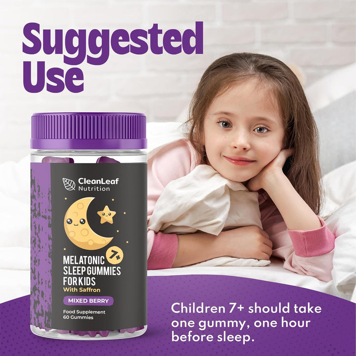 Natural Sleep Support Gummies for Kids - Melatonic Formula for Restful Nights, Childrens Sleep Gummies Promoting Natural Melatonin Production, Promotes Healthy Sleep Patterns, 60 Count