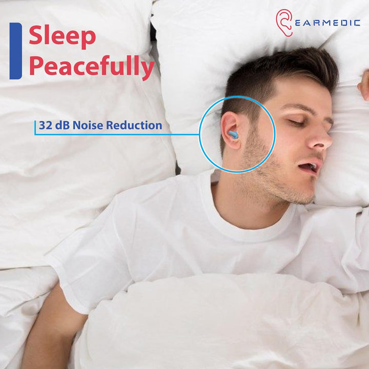 Ear Plugs for Sleep - 6 Pairs Soft Silicone Reusable Noise Cancelling Earplugs for Side Sleepers & Snoring
