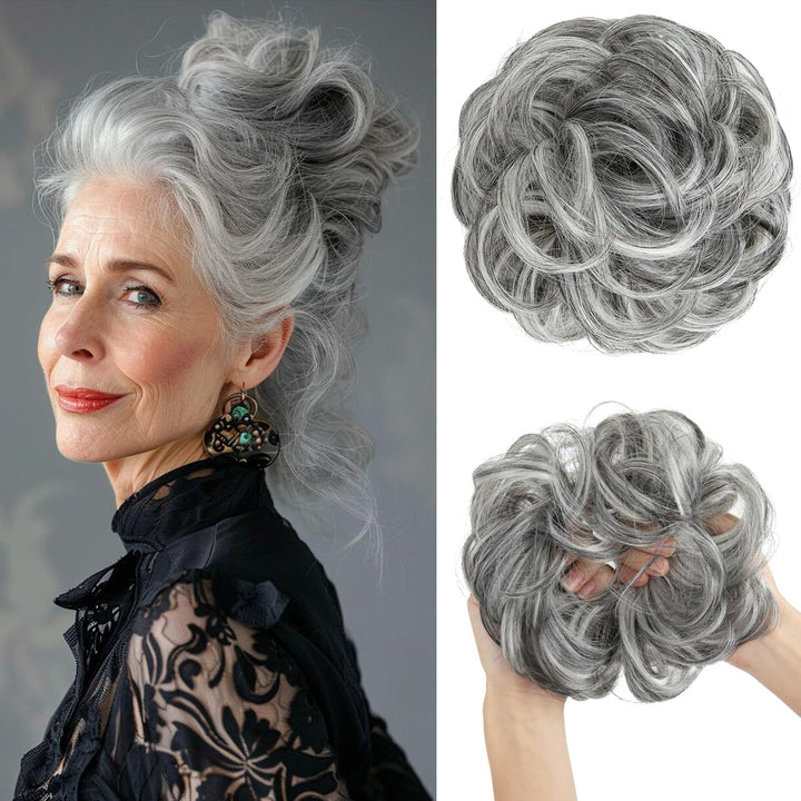 Messy Bun Hair Piece for Womens Synthetic Scrunchies Buns Extension Hairpieces Updo Pony Tail Dirty Blonde