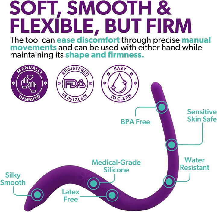 Intimaterose Pelvic Wand, Pelvic Floor Muscle Trigger Point Massager, Perineal Massage Tool for Pelvic Physical Therapy & Pain Relief, Bpa-Free, Latex-Free, Standard (Non-Vibration)