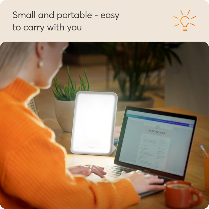 Mini, Compact Bright Light Therapy Lamp for Improved Mood, Energy and Alertness