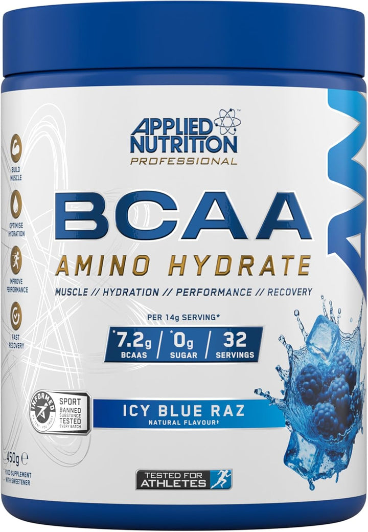 BCAA Powder - Branched Chain Amino Acids Bcaas Supplement, Amino Hydrate Intra Workout & Recovery Energy Drink (45G - 32 Servings) (Orange & Mango)