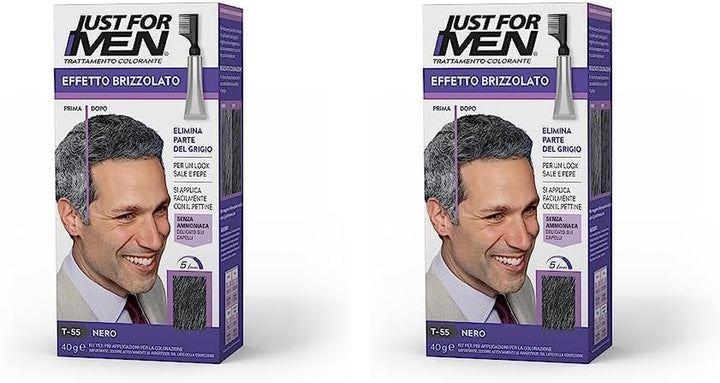 Touch of Grey, Black Hair Dye for a Natural Salt & Pepper Look, T55