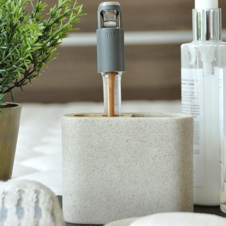 Vegan Friendly Natural Teeth Whitening with Miswak Organic Toothbrush Kit - Includes Miswak Cutter Case with Cutter Cap & Storage Tube, 2 Chewing Sticks for Fresh Oral Care & a User Manual (Blue)