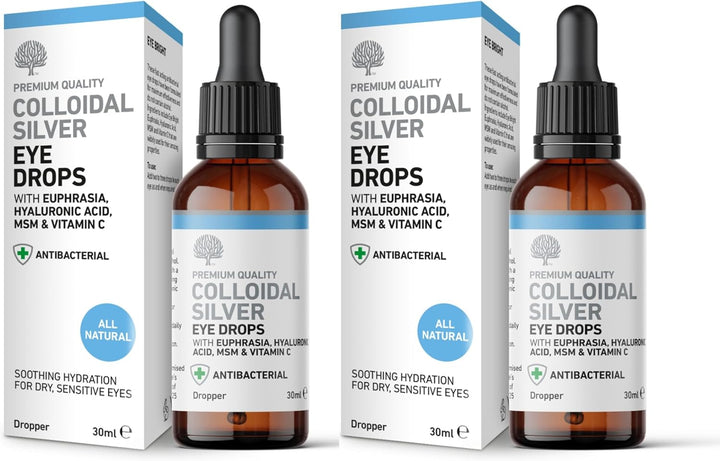 Colloidal Silver All Natural Eye Drops with Euphrasia & MSM 30Ml