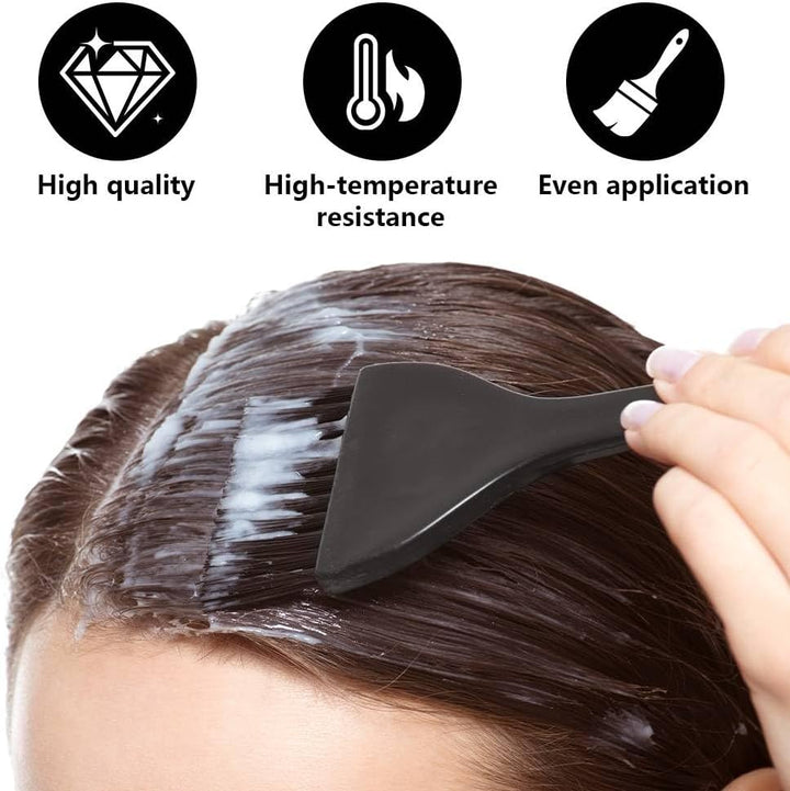 2Pcs Hair Coloring Brush,Salon Grade Haír Tint Brush,Hair Dye Brúsh,Single-Sided Haír Dyeing Comb Brúsh for Háir Salon Use,Diy Coloring,Highlights,Háir Bleaching (Black,Large + Medium)