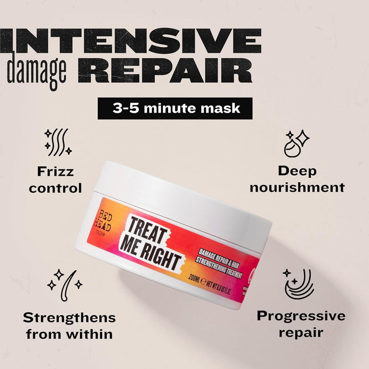 by  Treat Me Right Hair Mask – 200Ml Deep Conditioning Hair Treatment for Damaged, Dry, Coloured & Chemically-Treated Hair with Intensive Repair, Frizz Control & Nourishing Moisture
