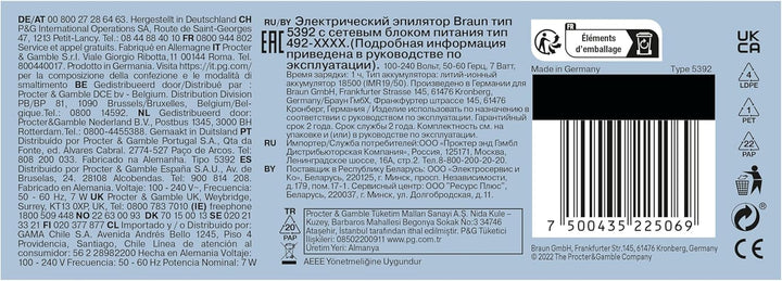 Silk-Épil 5, Epilator for Easy Hair Removal, Wet & Dry, Lasting Smooth Skin, 5-000, White/Flamingo with EU Plug