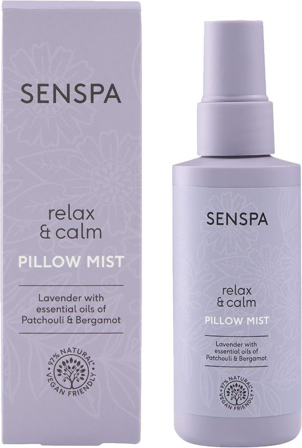 Relax & Calm Lavender Pillow Mist – Peaceful Sleep – Natural Stress Relief – Aromatherapy Spray – Calming Bedtime Scent/Vegan Pillow Spray for Nighttime Routine – 75Ml