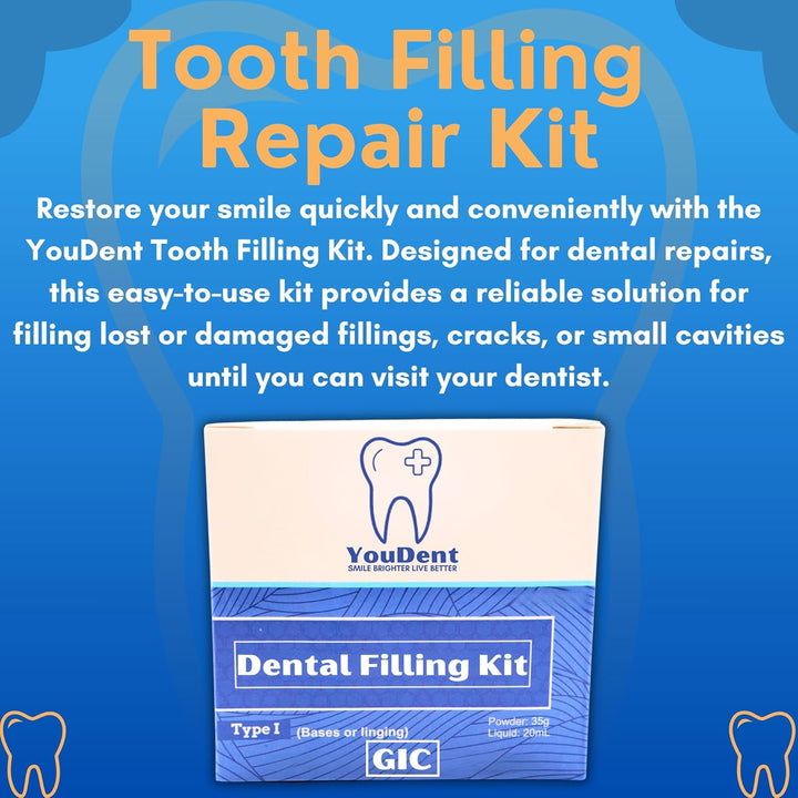 Tooth Filling Repair Kit | Tooth Repair Kit | Dental Repair Kit | Glass Ionomer | Filling Kit for Teeth | Dentist Tools, Dental Glue, Dental Filling | Glass Repair
