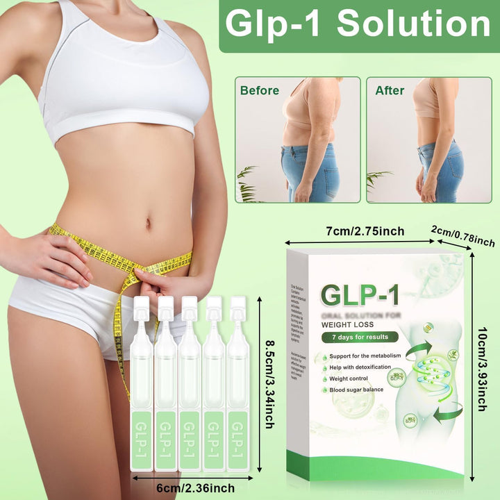 15 Pcs Glp1 Weight Loss Drops, Glp-1 Oral Solution Liquid, Natural Plant Extract Relieve Skin Burden, Unisex (B)
